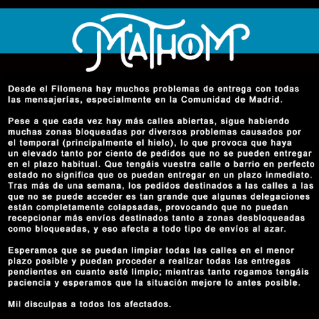 Comunicado de Mathom Store