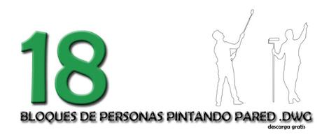 10 bloques para descargar .dwg. Silueta de personas pintando paredes. Interiorismo 10 bloques para descargar .dwg. Silueta de personas pintando paredes. Interiorismo