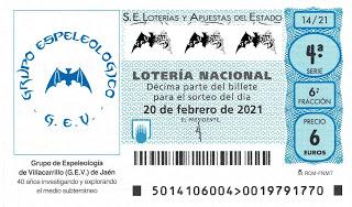 El G.E.V. imagen del décimo de la Lotería Nacional