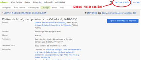 Consulta online los pleitos de hidalguía de la Real Chancillería de Valladolid