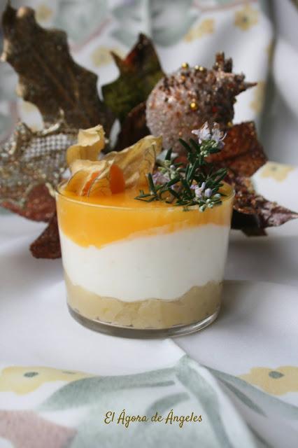 Vasitos de crema de mandarina y yogur  El Ágora de Ángeles