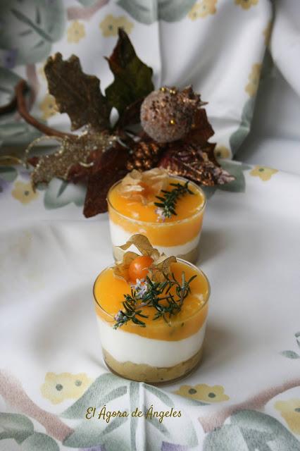 Vasitos de crema de mandarina y yogur Vasitos de crema de mandarina y yogur El Ágora de Ángeles