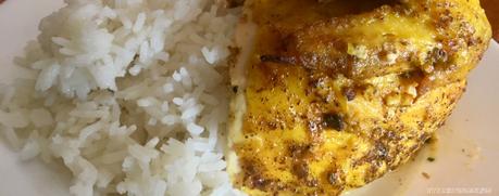 Pollo asado con cúrcuma, sumac y limón