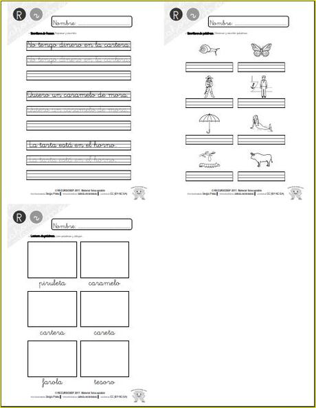 Aprendo a leer y a escribir. La R