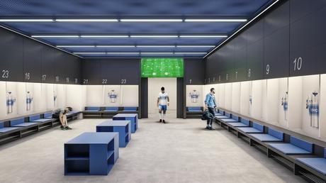 Proyecto de modernización del estadio chileno San Carlos de Apoquindo / IDOM Cruzados Stadium_dressing rooms