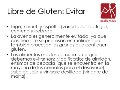 Libre de Gluten: Alimentos que tienes que evitar