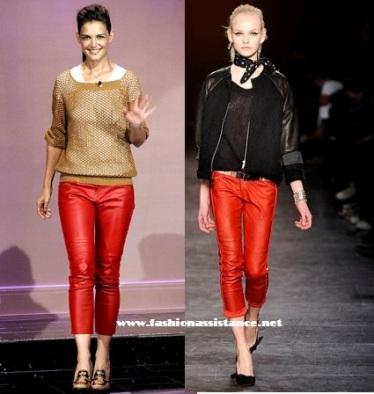Katie Holmes visita el show de Jay Leno en NY. Analizamos su look