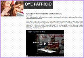 OYE PATRICIO, NUEVO VIDEOBLOG SOBRE ANTICONCEPCIÓN Y SALUD SEXUAL‏