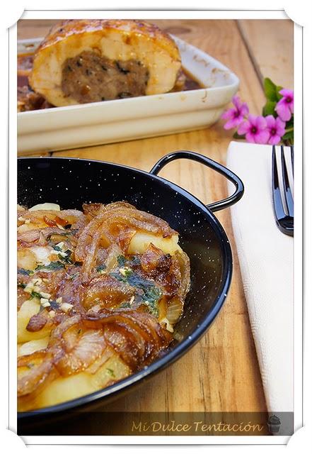 Pularda Trufada con Frittata de Patatas y Cebollas caramelizadas