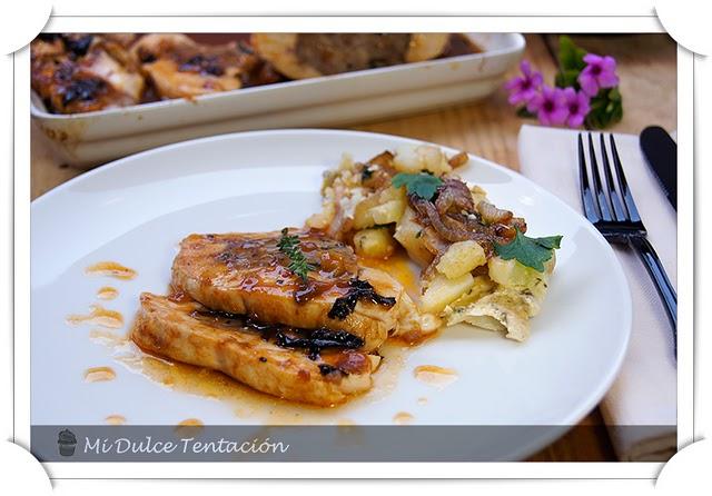 Pularda Trufada con Frittata de Patatas y Cebollas caramelizadas