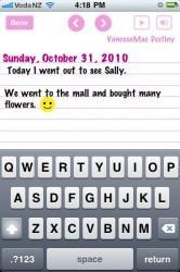 Llevar un diario secreto en iPhone