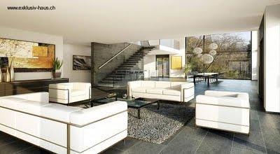 Sala de la casa lujosa Casa de lujo en Suiza