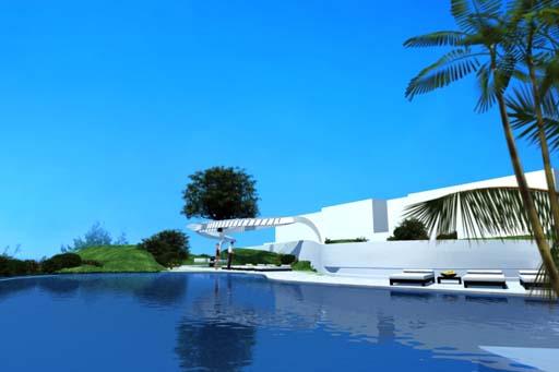 A-cero diseña una piscina y sus jardines en Santiago