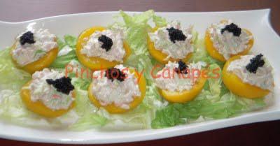 MELOCOTONES EN ALMÍBAR RELLENOS