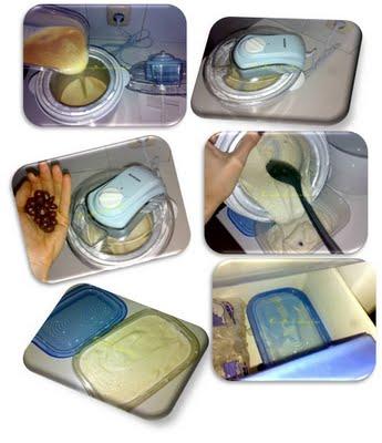 Helado de plátano con Conguitos