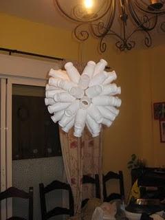 RECICLAJE: Lampara de botes actimel