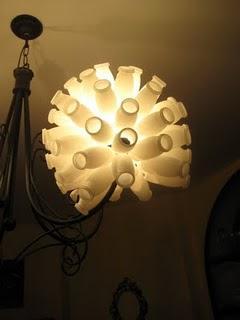 RECICLAJE: Lampara de botes actimel