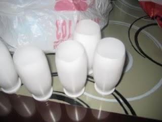 RECICLAJE: Lampara de botes actimel