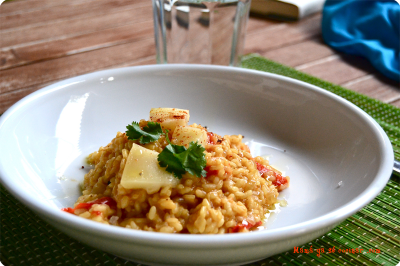 Risotto al queso manchego y pimentón de la vera