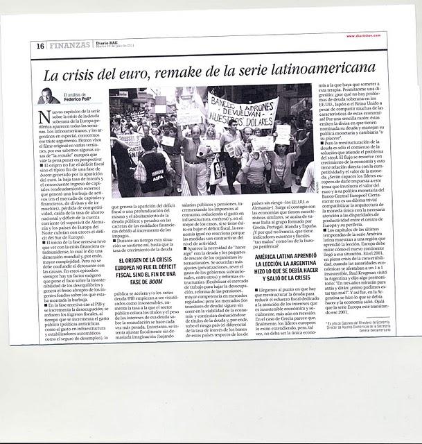 3 notas sobre la crisis de Europa por Federico Poli