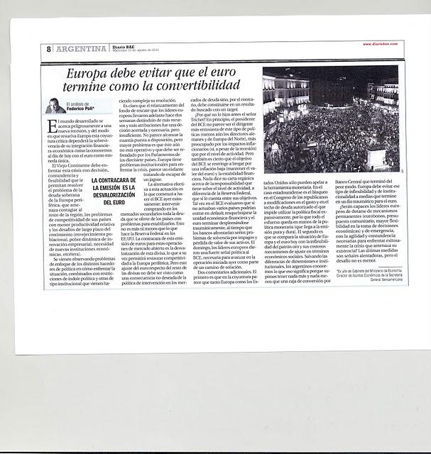 3 notas sobre la crisis de Europa por Federico Poli