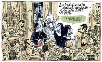 Jóvenes en Madrid, bajo el poder del Vaticano.