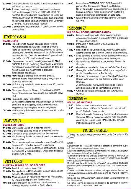 Beniarbeig. Fiestas Patronales 2011