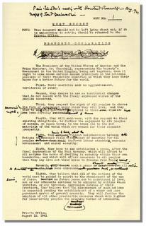 La Carta Atlántica: Estados Unidos sigue a Gran Bretaña hacia el abismo -14/08/1941.