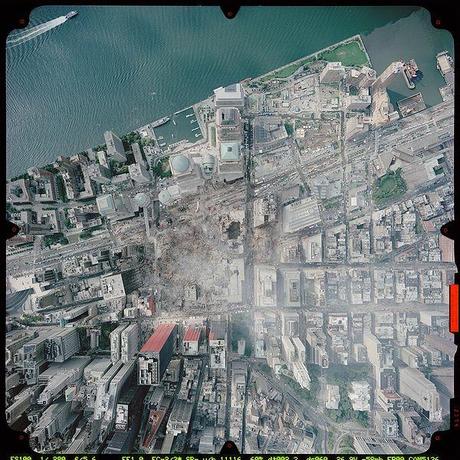 Aerial view of the World Trade Center site, September 23, 2001. Wikipedia