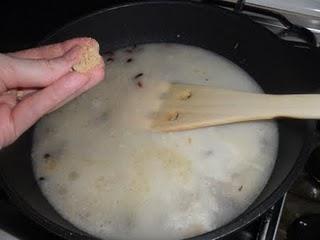 Arroz al aroma de coco y jengibre con pasas, piñones y un toquecito de curry