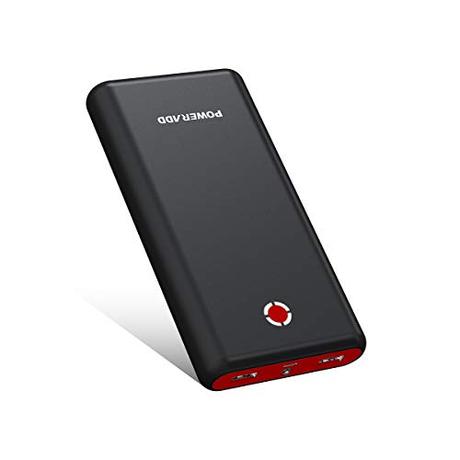 [Versión Mejorada] POWERADD Pilot X7 20000mAh Power Bank Cargador Móvil Portátil Batería Externa con 2 Salidas USB 3.1A para iPhone iPad Samsung Dispositivos Android Tablets y Más, Color-Negro y Rojo