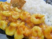 Gambas blancas chutney mango achaar axarquia malagueña