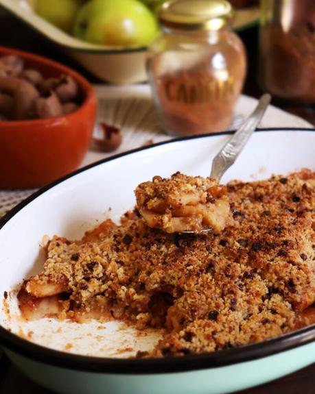 Crumble de Manzana crumble manzana nuez postre facil