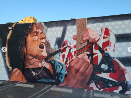 El mural de Eddie Van Halen en Hollywood