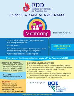 Convocatoria para el programa de Mentoring de la Fundación Dominicana de Desarrollo