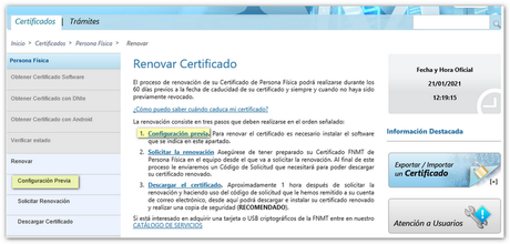 Cómo renovar el certificado electrónico Cómo renovar el certificado electrónico