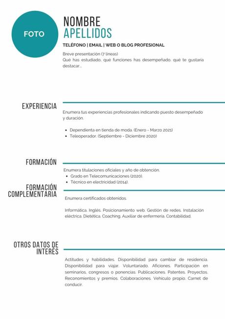 ¿Cómo reducir el currículum a una página?