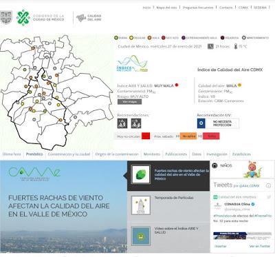 INFORMA GEM QUE FUERTES VIENTOS INCREMENTAN CONTAMINACIÓN DEL AIRE EN LA ZONA METROPOLITANA DEL VALLE DE MÉXICO