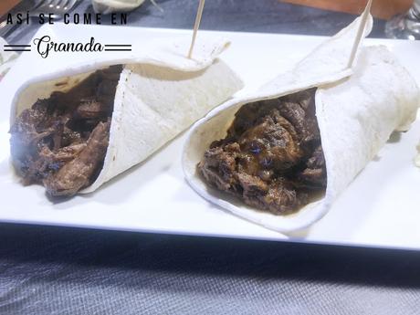 Burritos de ternera y salsa de soja Burritos de ternera y salsa de soja