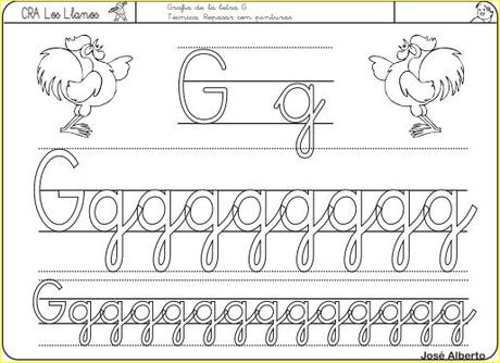 Aprendo a leer y a escribir. La G
