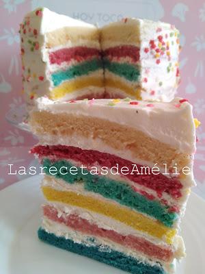 tarta, bizcocho, color, cake, pastel, fiesta, cumpleaños, multicolor