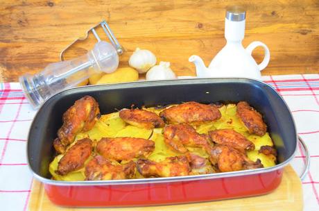ALITAS DE POLLO CON PATATAS AL HORNO Las delicias de Mayte, alitas de pollo adobadas, alitas de pollo, alitas de pollo al horno con patatas, alitas de pollo crujientes, alitas de pollo adobadas al horno, alitas de pollo con patatas al horno, alitas de pollo al horno,