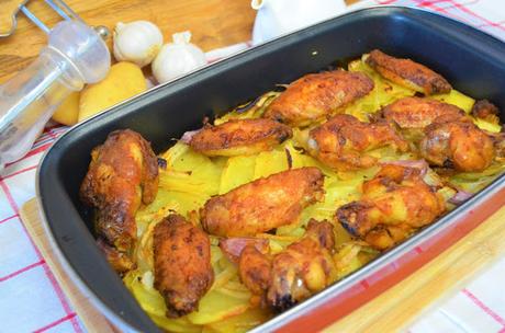 ALITAS DE POLLO CON PATATAS AL HORNO Las delicias de Mayte, alitas de pollo adobadas, alitas de pollo, alitas de pollo al horno con patatas, alitas de pollo crujientes, alitas de pollo adobadas al horno, alitas de pollo con patatas al horno, alitas de pollo al horno,