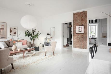 delikatissen white black kitchen scandinavian tiny apartment scandinavian kitchen open-plan open kitchen open concept nordic style estilo nórdico cocina nórdica cocina negra cocina estilo nordico cocina escandinava cocina diáfana cocina comedor cocina blanca cocina abierta  