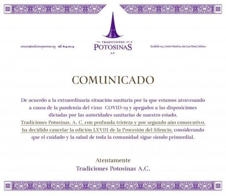 La Procesión del Silencio cancelada por segundo año consecutivo