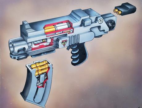 Corte transversal de un Bolter del RT, por H