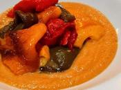 Pimientos asados salsa hinojo cebolla morada jugo mismo asado