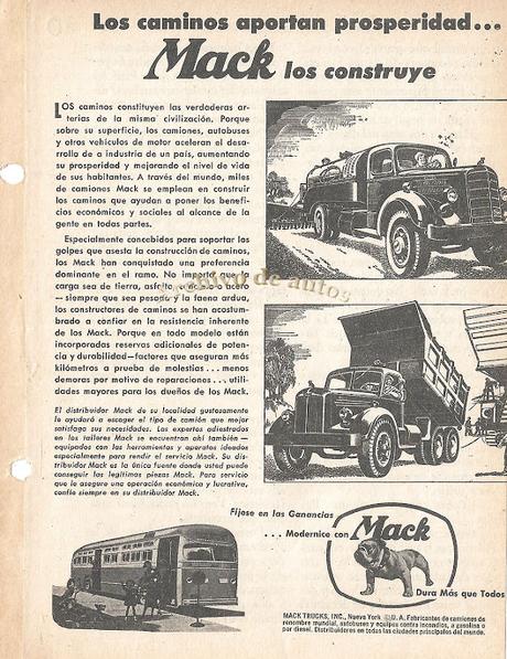 Mack, camiones y autobuses del año 1950