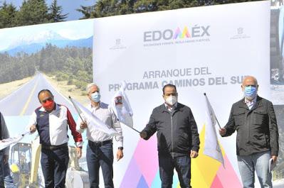 DA BANDERAZO DE INICIO ALFREDO DEL MAZO A LA REHABILITACIÓN DE LA RED CARRETERA DEL SUR DEL EDOMÉX