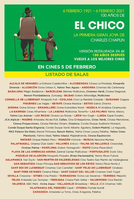 El chico de Charles Chaplin llega a las salas 100 años después de su estreno este 5 de Febrero El chico de Charles Chaplin llega a las salas 100 años después de su estreno este 5 de Febrero